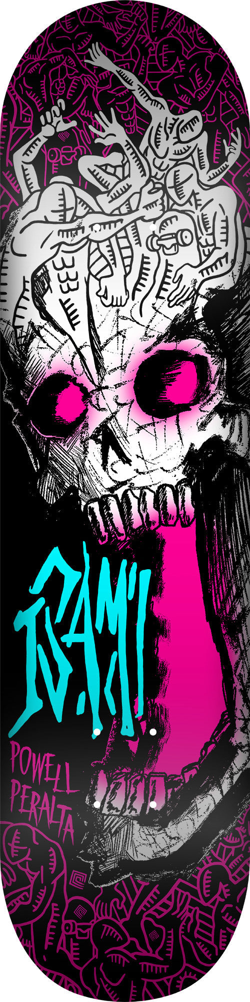 Powell Peralta Pro Isamu Yamamoto Skull Freestyle Deck - 7.25″ Pink **PRE-ORDER**