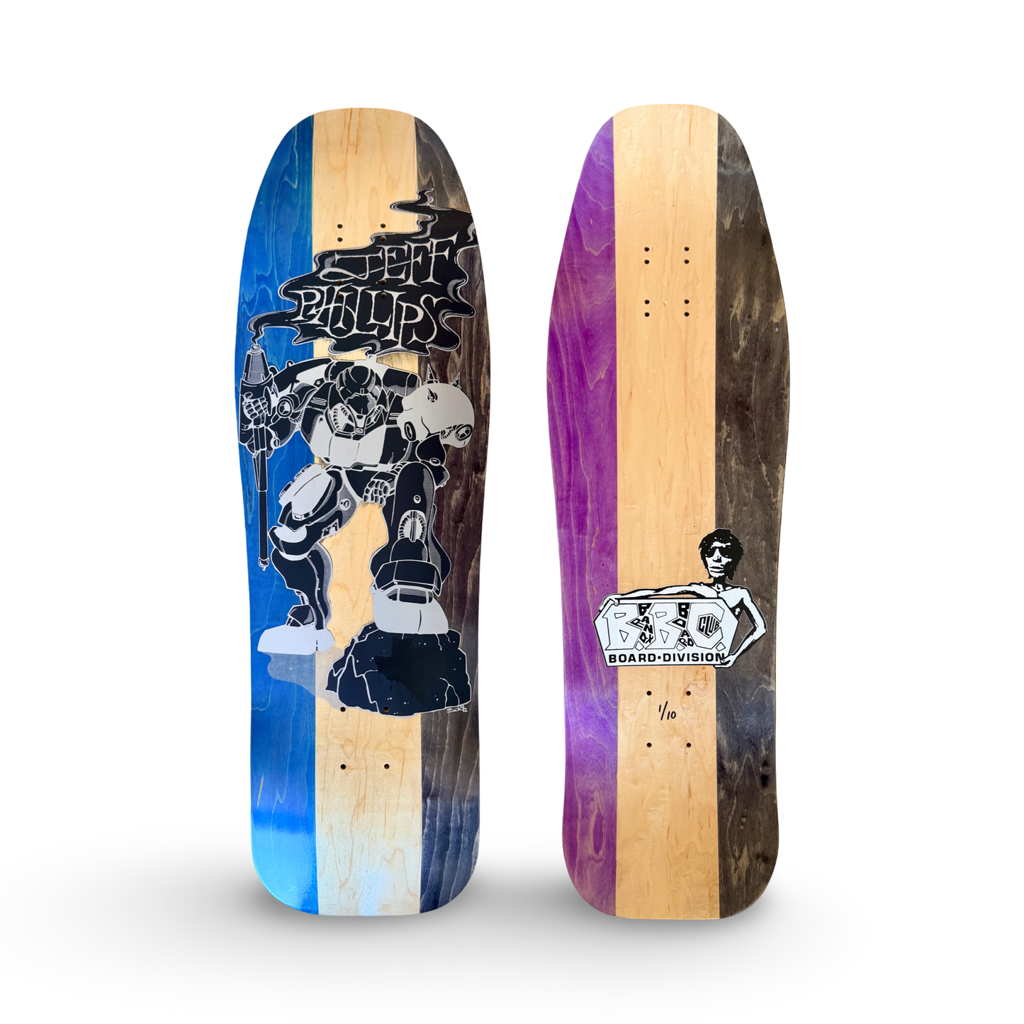 Jeff Phillips BBC Gundam Limited Edition, HAND-PAINTED Deck (1 of 10) (SHIPPING BEGINS MONDAY)