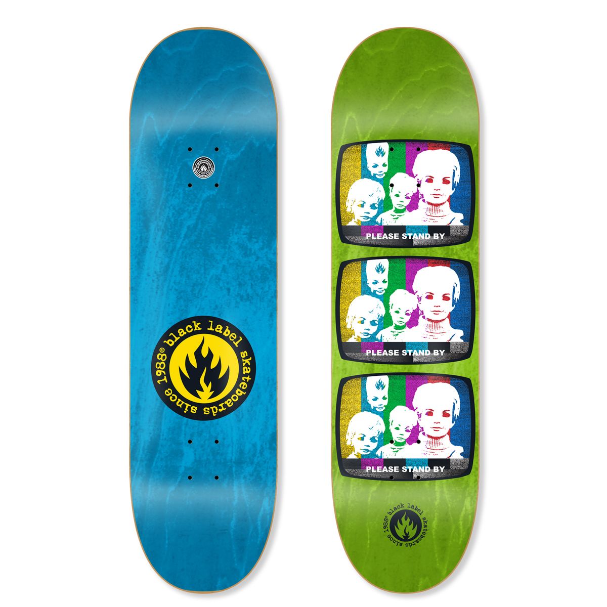 Black Label "Stand By" 9" Skateboard Deck