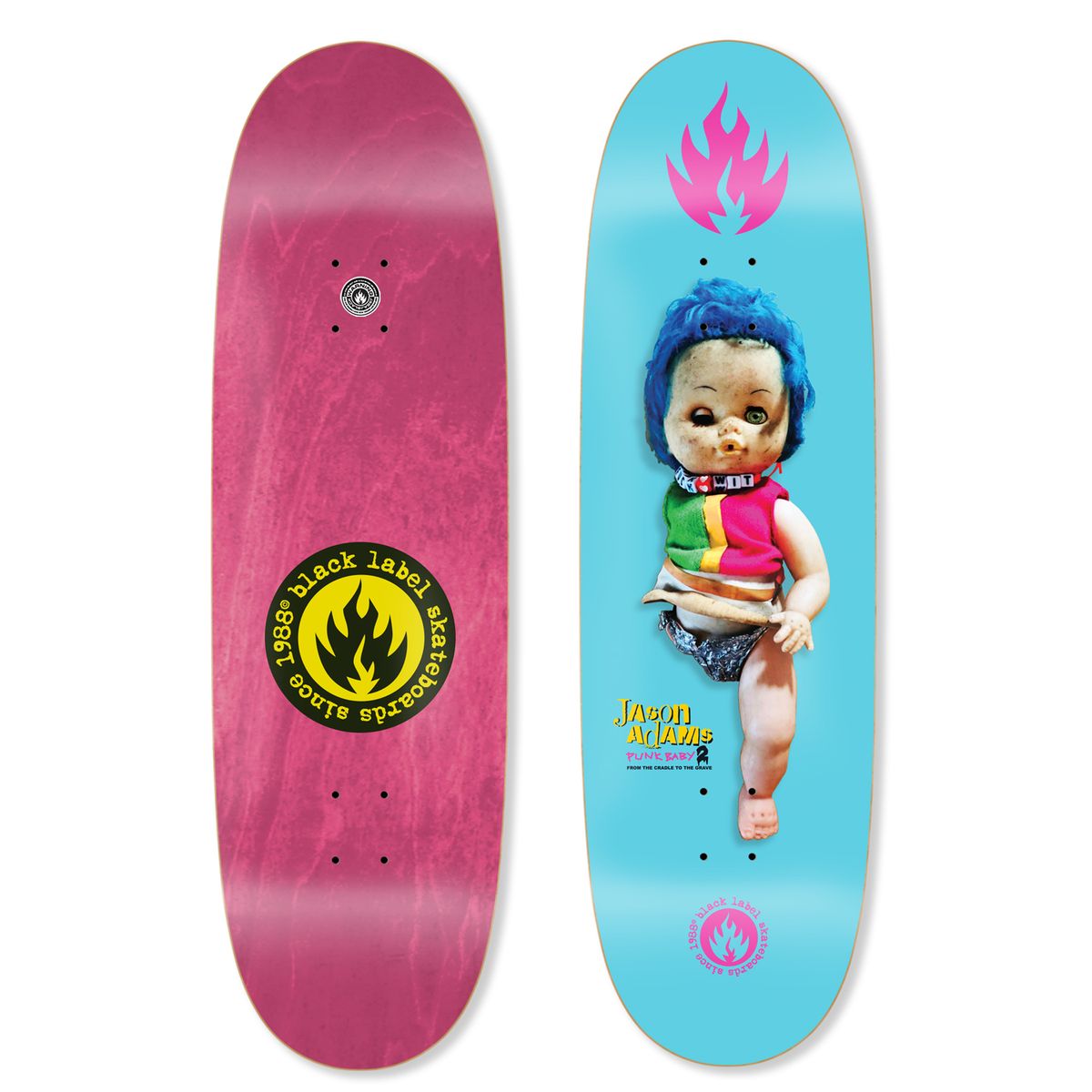 Black Label Adams "Punk Baby 2" 9.5" Egg Skateboard Deck