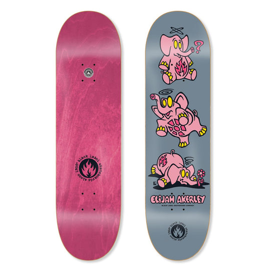 Black Label Elijah Akerley "PINK ELEPHANTS" 8.25" SKATEBOARD DECK