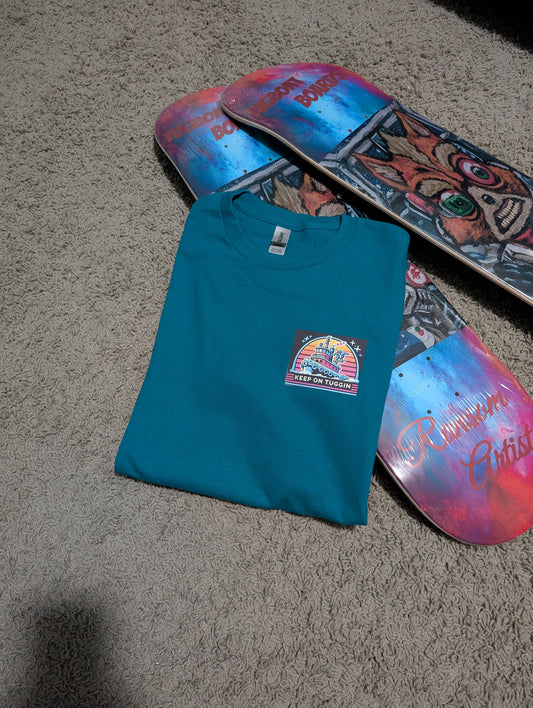Galapagos Blue Tugboat boards short sleeve