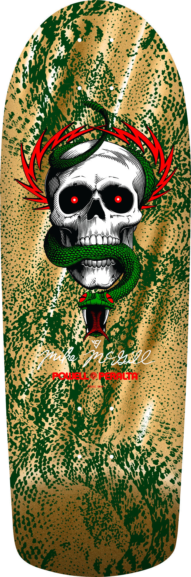Powell Peralta Mike McGill Skull & Snake Deck - 10″ Gold Foil/Pearl Inks **PRE-ORDER**