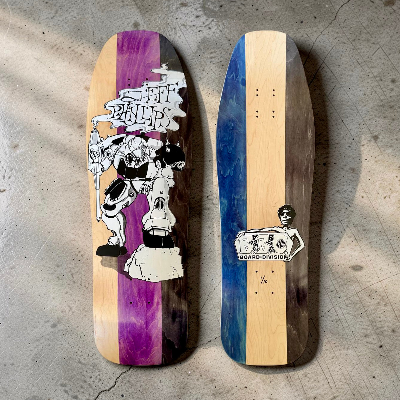 Jeff Phillips BBC Gundam Limited Edition, HAND-PAINTED Deck (1 of 10) (SHIPPING BEGINS MONDAY)