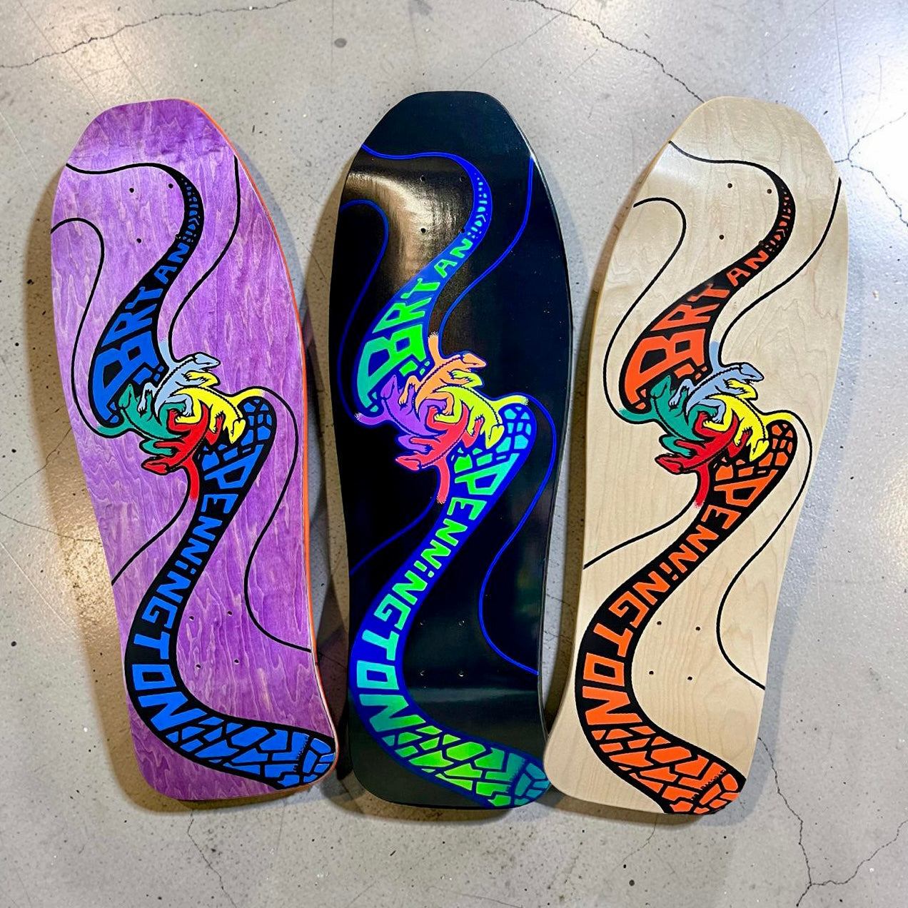 Bryan Pennington BBC Escher Lizard, Limited Edition, HAND-PAINTED, Deck 10.3"x30.5" (1 of 5) (SHIPPING BEGINS MONDAY)