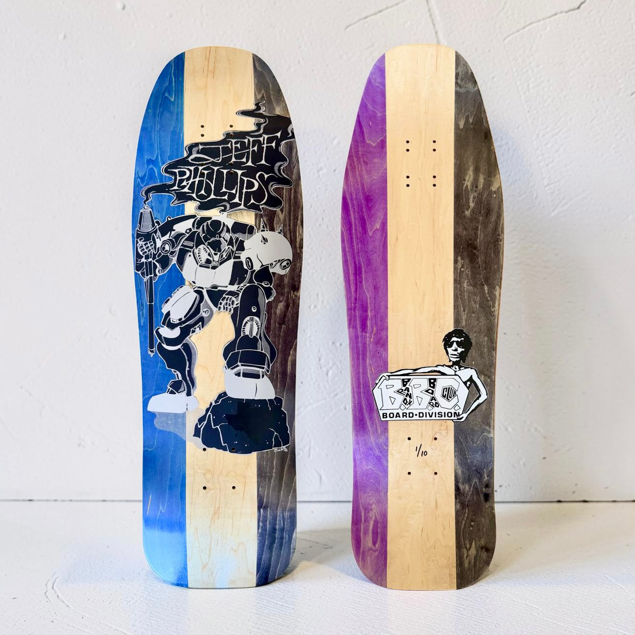 Jeff Phillips BBC Gundam Limited Edition, HAND-PAINTED Deck (1 of 10) (SHIPPING BEGINS MONDAY)