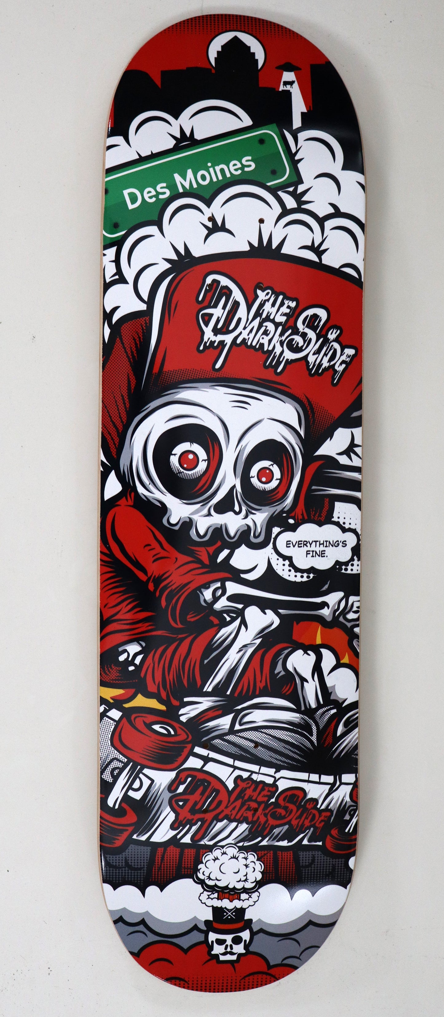 The Dark Slide x Skullduggery "Everything's Fine" 8.25" Complete Skateboard
