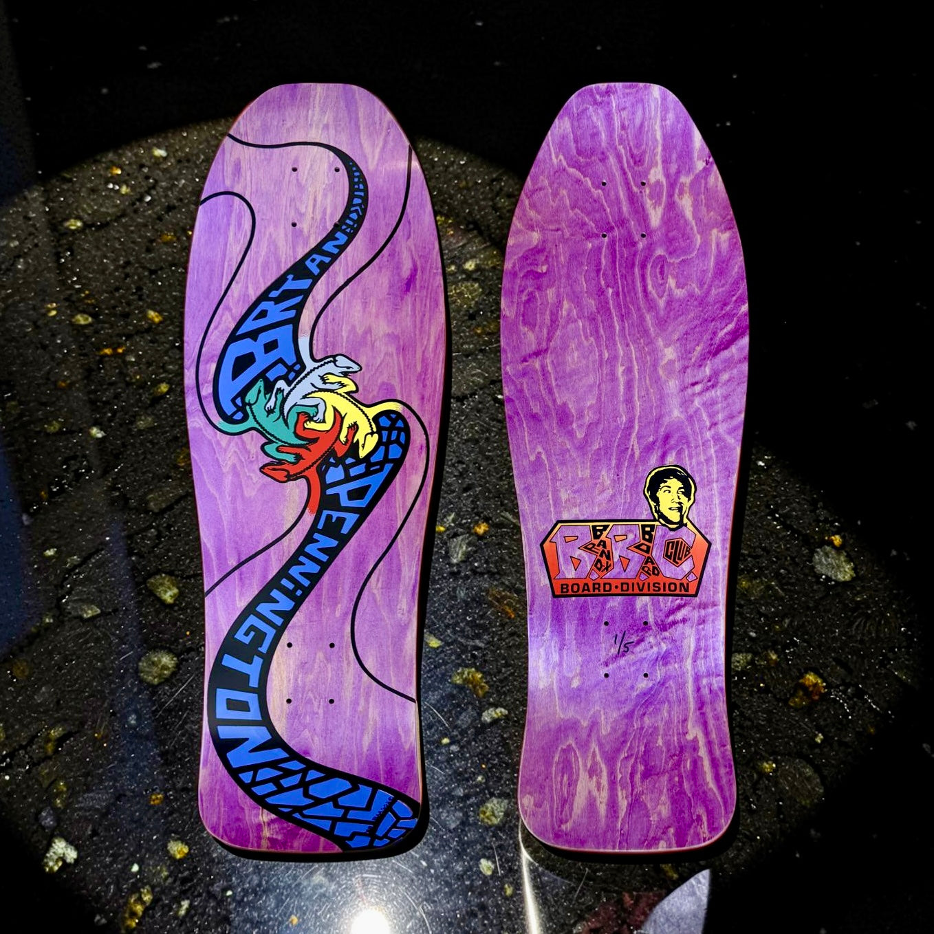 Bryan Pennington BBC Escher Lizard, Limited Edition, HAND-PAINTED, Deck 10.3"x30.5" (1 of 5) (SHIPPING BEGINS MONDAY)