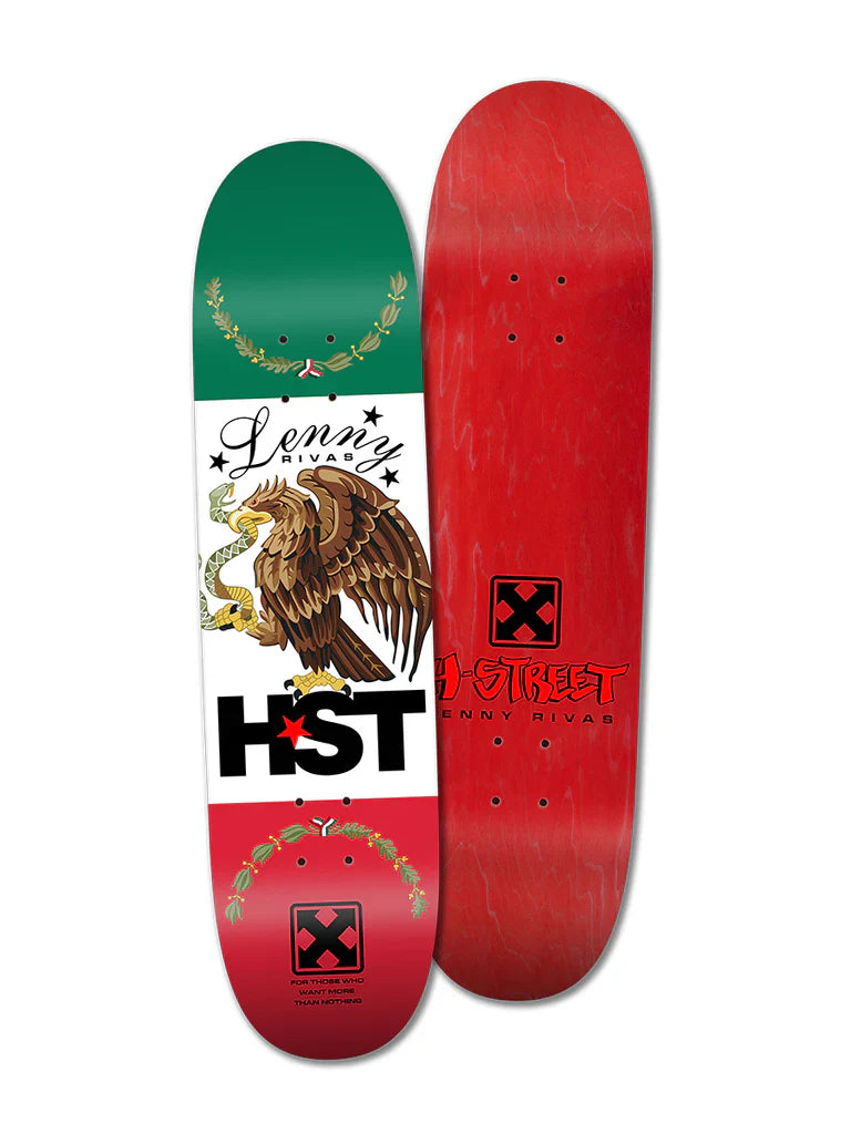H-STREET LENNY RIVAS MX FLAG 8.5" SKATEBOARD DECK
