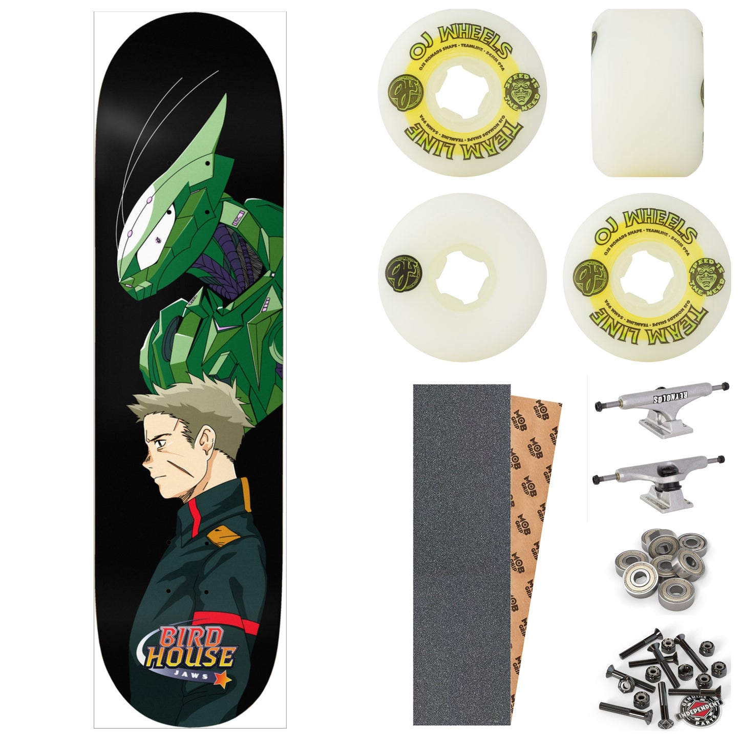 Birdhouse Jaws Red Shift 8.38" Complete Skateboard