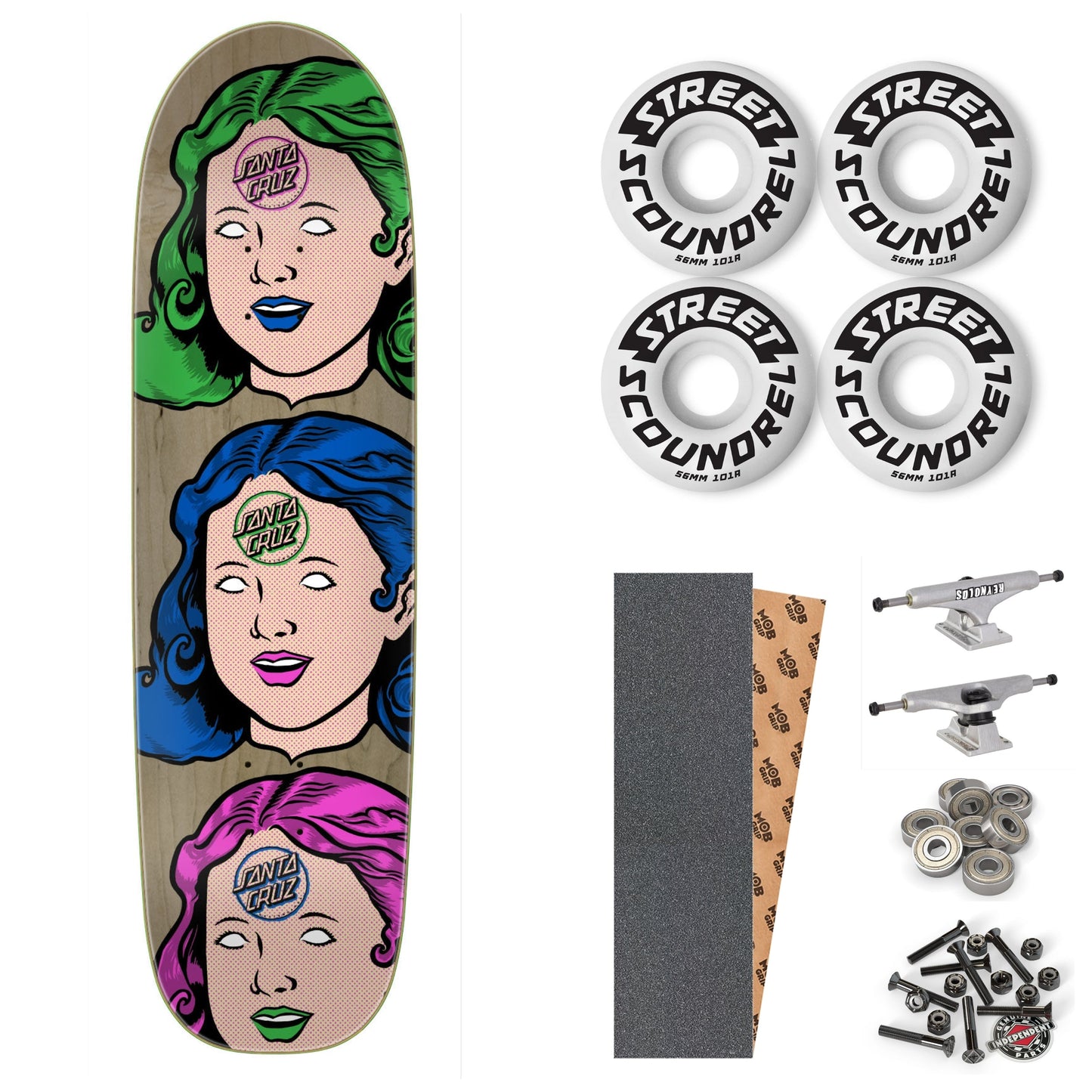 Santa Cruz Possessed Head FeelBase Pro 8.5" Complete Skateboard