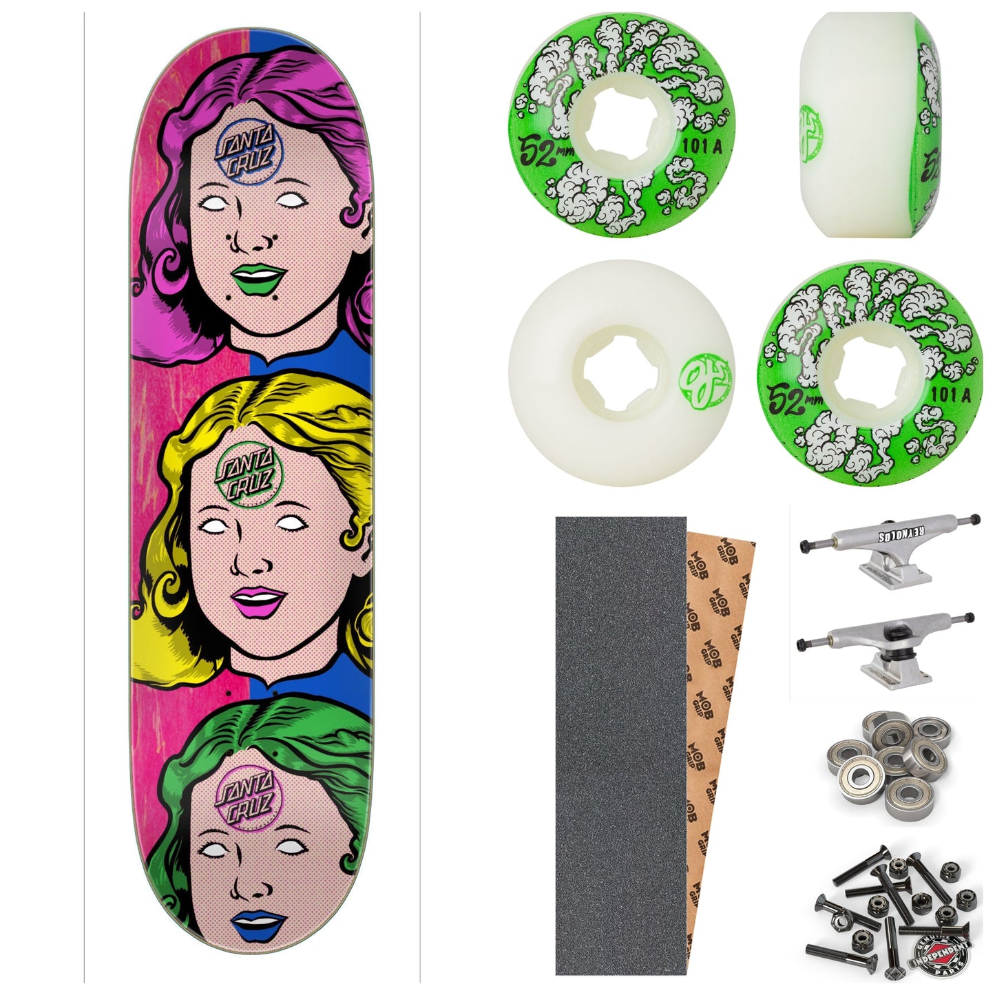 Santa Cruz Possessed Head FeelBase Pro 8" Complete Skateboard