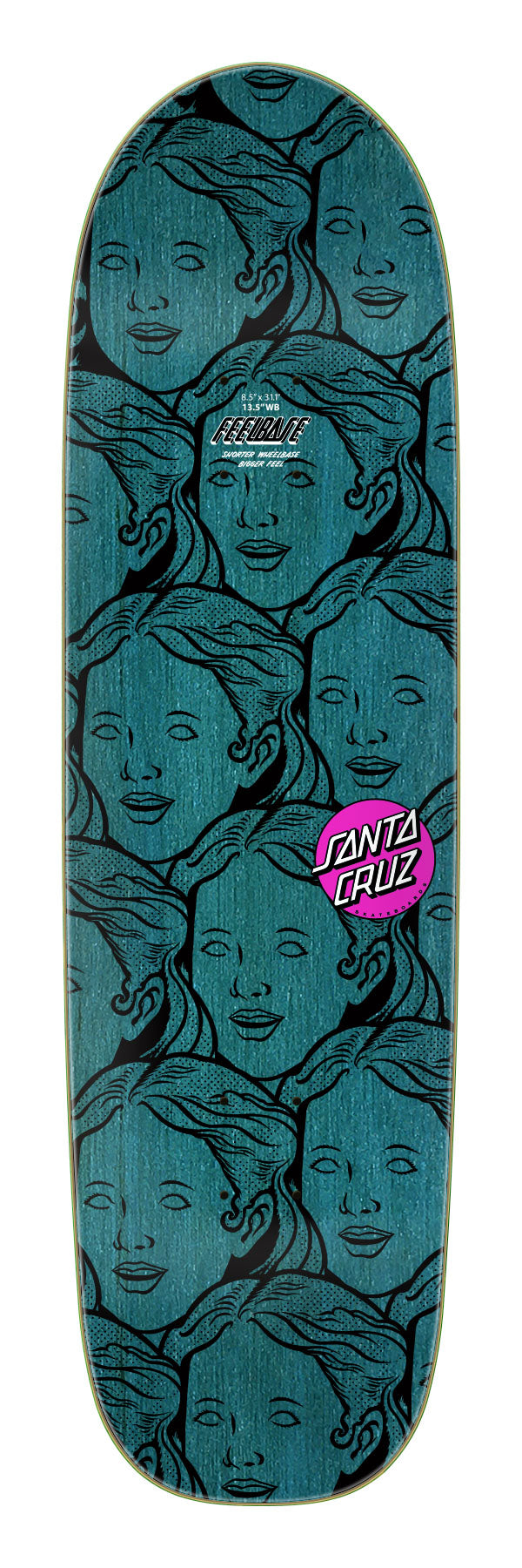 Santa Cruz Possessed Head FeelBase Pro 8.5" Complete Skateboard